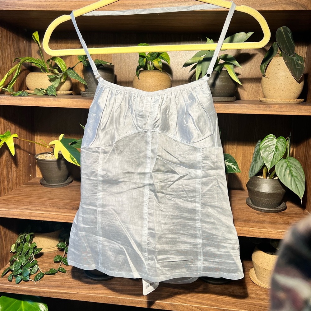 Light Blue Women's Satin Tank Top